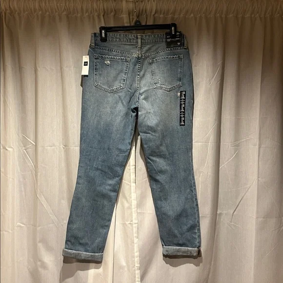 GAP Women's Boyfriend Jeans - Distressed Blue - Picture 5 of 6